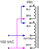 100VAC Primary Wiring